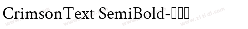 CrimsonText SemiBold字体转换